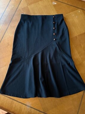 NYCC-Women's Black Flared Midi Skirt